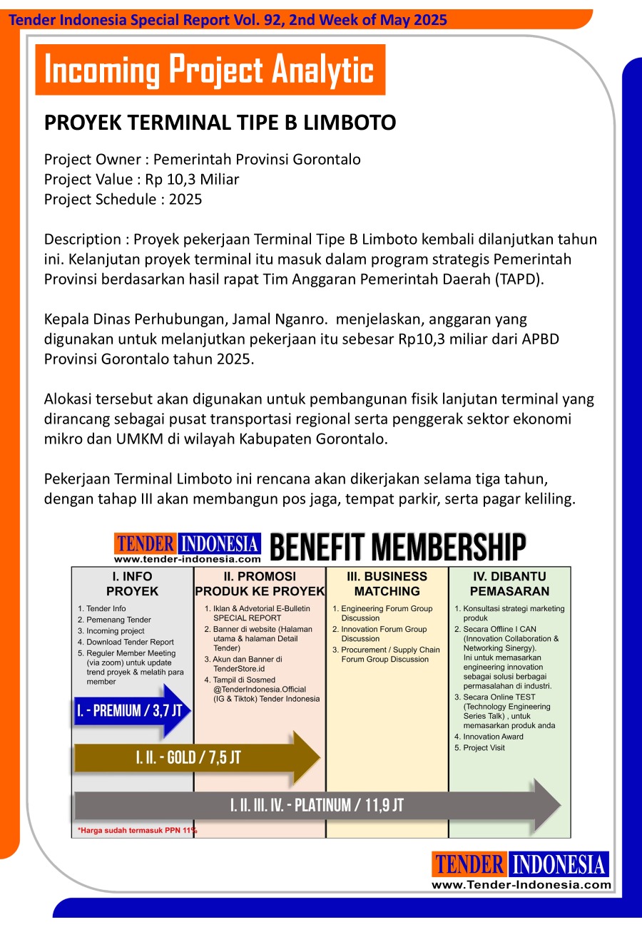 INCOMING PROJECT - Tender-Indonesia.com